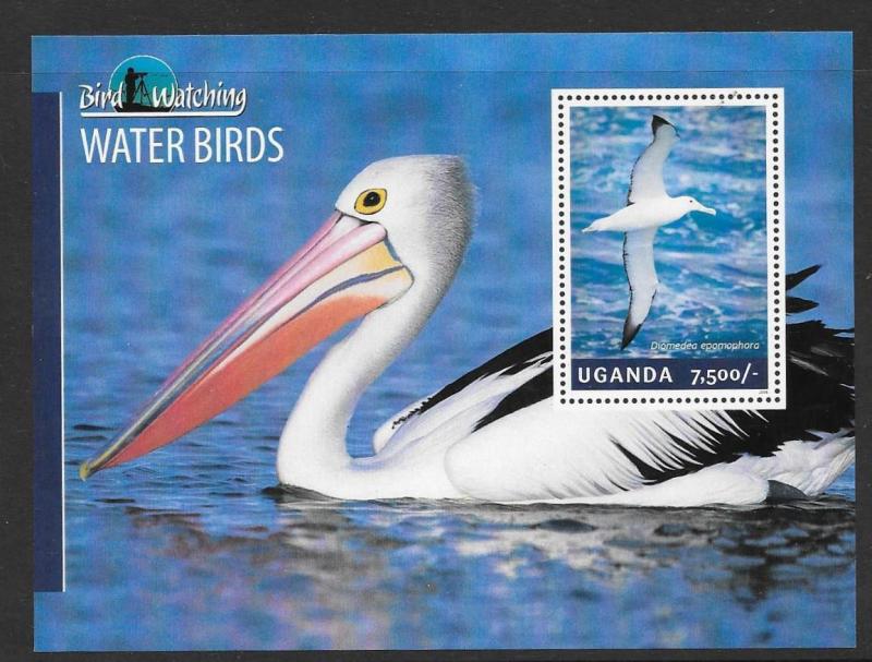 UGANDA 2014 WATERBIRDS M/S MNH 