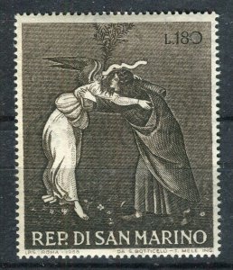 SAN MARINO; 1968 early Christmas issue fine Mint hinged value