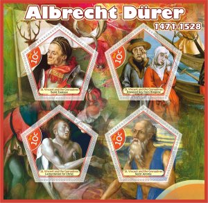 Stamps.  Art, painting, Albrecht Durer 2018 1+1 sheets perforated