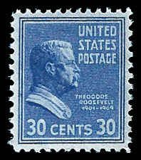 PCBstamps   US # 830 30c Theodore Roosevelt, MNH, (4)