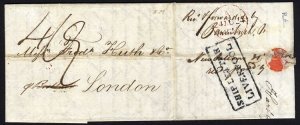 Mexico, 1825 folded letter from Mexico to London, sent via Tampico where it w...
