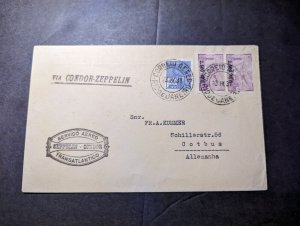 1931 Brazil LZ 127 Graf Zeppelin Airmail Cover Rio De Janeiro to Cotbus Germany