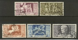 ITALY #C95-99 Used - 1937 Caesar Set