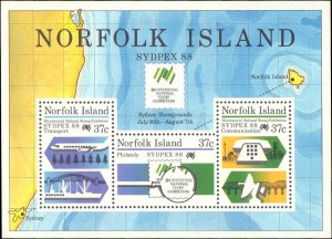 Norfolk Island #437-439a, Complete Set(4), 1985, Never Hinged