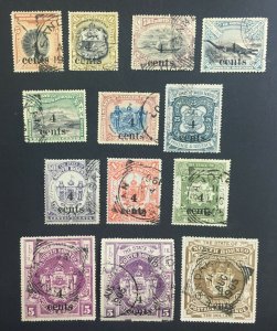 MOMEN: NORTH BORNEO SG #146-157,156a 1904-05 USED £475 LOT #61334