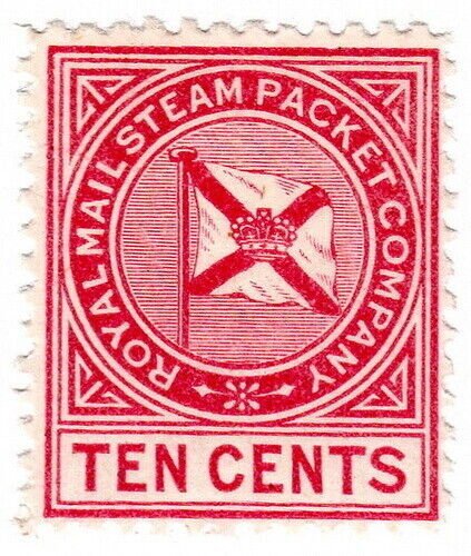 (I.B) Danish West Indies : Royal Mail Steam Packet Company 10c