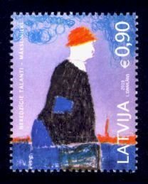 Latvia Sc# 1027 MNH Painting by Blind Child