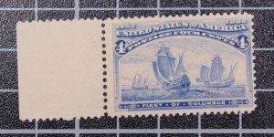 Scott 233 - 4 Cents Columbian - OG MH - Nice Stamp - SCV - $55.00