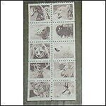 1981 American Wildlife Strip of 10 Postage Stamps, Sc#1880-1889, MNH, OG