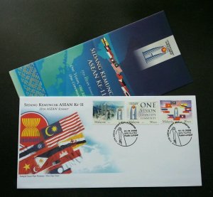 Malaysia 11th ASEAN Summit 2005 Flag Twin Tower Country (FDC) *toning see scan