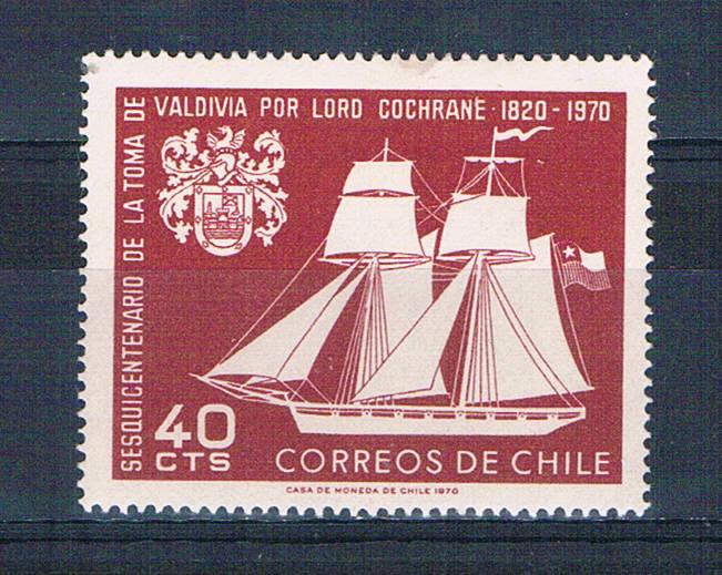 Chile 384 MNH Sailing Ship 1970 (C0266)+
