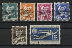 SWITZERLAND, IOL / BIT OFFICIALS, OVERPRINTS ON DISARMAMENT 