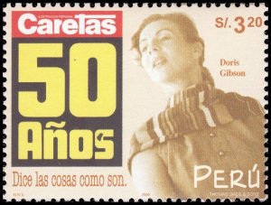 Peru 2000 Sc 1290 Caretas Magazine 50th Anniversary Doris Gibson CV $4.25