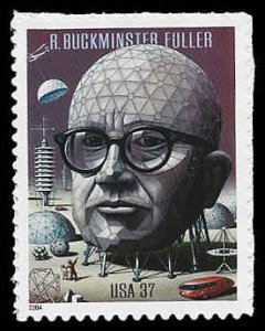 PCBstamps     US #3870 37c R. Buckminster, 2004, MNH, (5)