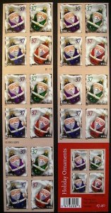 2004 37c Christmas Greetings, Ornaments, Booklet of 20 Scott 3883-86 Mint VF NH