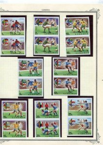 Liberia 1974 World Cup Soccer Championship Perf + Imperf in Pairs MH/MNH 6172 