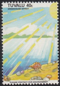 Tuvalu 1993 MNH Sc #649 40c Sun at upper right - Greenhouse Effect