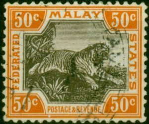 Fed of Malay States 1906 50c Grey-Brown & Orange-Brown SG47c Fine Used (2)