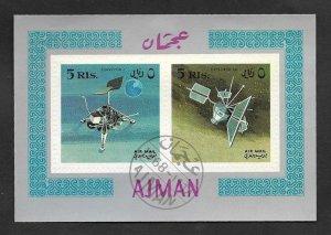SE)1968 ARAB EMIRATES  FROM THE SPACE SERIES, SATELLITES, SOUVENIR SHEET, MINT