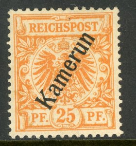 Cameroun 1897 Germany 25 pfg Numeral First Issues Scott # 5 Mint E544