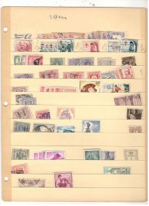 SPAIN COLLECTION ON STOCK SHEET MINT/USED