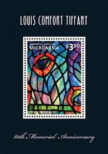 Micronesia 2013 - Louis Comfort Tiffany Art - Souvenir Stamp Scott #1015 MNH