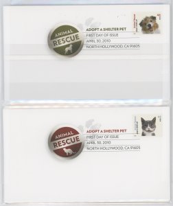 US 4451-4460 Animal Rescue - Complete set of 10 unaddressed covers.