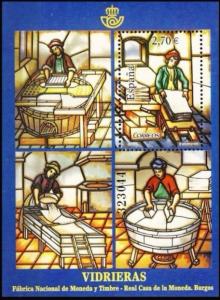 ESPAGNE ESPAGNE SPAIN ESPAÑA  2009 HB STAINED GLASS WINDOWS ED HB4491 YV F17...