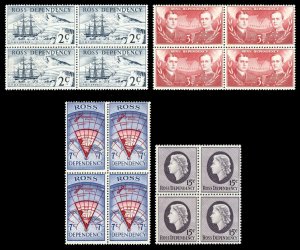 Ross Dependency 1967 QEII set complete in blocks of four superb MNH. SG 5-8.