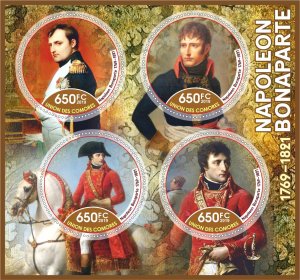 Stamps. Famous people. Napoleon Bonaparte  2019 year 1+1 sheets perforated