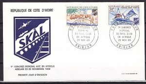 Ivory Coast, Scott cat. 285-286. Tourism issue. Fishing. First day covers. ^