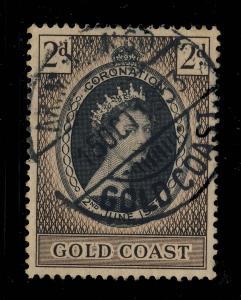 GOLD COAST - 1953 - AKIM MANSO DATE STAMP (GCR TYPE) ON SG 165