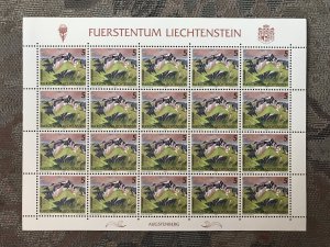 Liechtenstein #930, 934, 936, 938 XF NH Mountains full sheet of 20 stamps