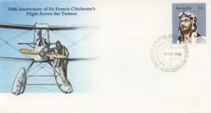 1981 Australia Chichester's Flight Across the Tasman SE FDC