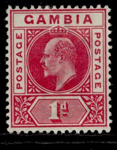 GAMBIA QV SG46, 1d carmine, M MINT. Cat £16.