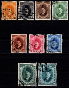 Egypt 1923 Fuad I Definitives, Part Set to 50m [Used]