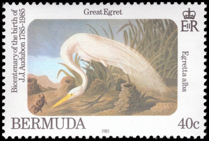 Bermuda 1985 Sc 465-468 Birds Osprey Heron Egret Bluebird CV $14