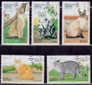 Benin, 1998, Cats, sc#1094-98, used*