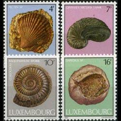 LUXEMBOURG 1984 - Scott# 714-7 Marine Fossils Set of 4 NH