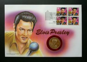 USA US Elvis Presley 1993 Singer Artist Famous Idol Rock n Roll FDC (coin cover)