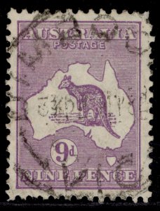 AUSTRALIA GV SG108, 9d violet, USED. Cat £29.