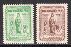 Bolivia C163-C164 MNH VF