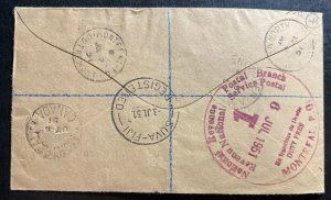 1951 Nukufalofa Tonga Toga First Day Cover FDC to Montreal Canada