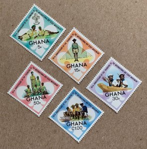 Ghana 1972 Boy Scouts, MNH. Scott 460-464, CV $6.05