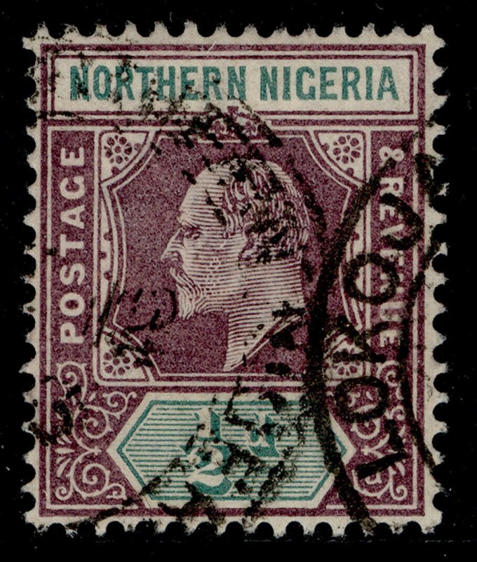 NORTHERN NIGERIA EDVII SG10, ½d dull purple & green, FINE USED. 