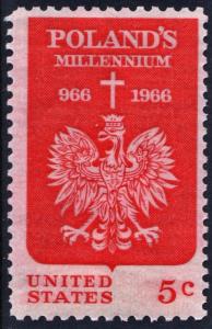 SC#1313 5¢ Poland's Millenium Issue (1966) MNH