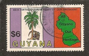 Guyana  Scott  610   Map  Used