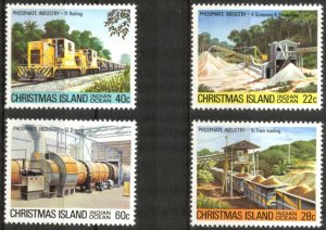 Christmas Island 1980 Phosphate Mining (3) Set of 4 MNH