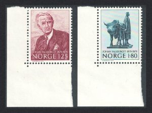 Norway Birth Centenary of Johan Falkberget novelist 2v SW Corners 1979 MNH