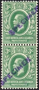 KUT SG45s KGV 3c Green opt Specimen locally U/M Pair